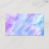  waterverf blauw en paarse abstracte gewoonte visitekaartje (Voorkant)