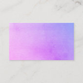  waterverf blauw en paarse bloem ontwerp visitekaartje (Achterkant)