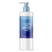 Waterverf Blauw en Paarse cosmetica flesetiket Sparkling Wijnetiket