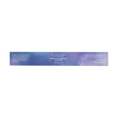 Waterverf Blauw en Paarse Cosmetics Jar Label (Individueel)