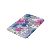 Waterverf Blauw en Roze karbonade Badmat (Gekanteld)