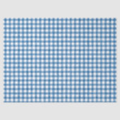 Waterverf Blauw en Wit Gingham Tissuepapier (Voorkant)