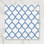 Waterverf Blauw en wit Happy Birthday cadeau label (Achterkant)