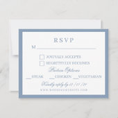 Waterverf Blauw en Wit Hydrangea Bruiloft RSVP Kaartje (Voorkant)