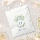 Waterverf Blauw en Wit Hydrangea Crest Bedankzakje (Geknipt)