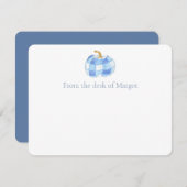 Waterverf Blauw en Wit Hydrangea Crest Bruiloft Bedankkaart (Voorkant / Achterkant)