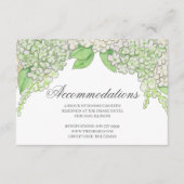 Waterverf Blauw en Wit Hydrangea Crest Bruiloft Informatiekaartje (Voorkant)