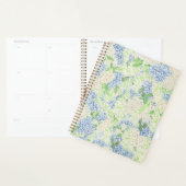 Waterverf Blauw en Wit Hydrangea Crest Bruiloft Planner (Display)