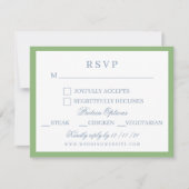 Waterverf Blauw en Wit Hydrangea Crest Bruiloft RSVP Kaartje (Voorkant)