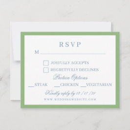 Waterverf Blauw en Wit Hydrangea Crest Bruiloft RSVP Kaartje