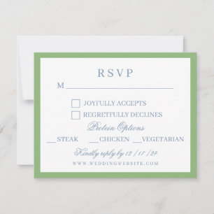 Waterverf Blauw en Wit Hydrangea Crest Bruiloft RSVP Kaartje