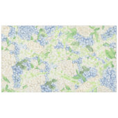 Waterverf Blauw en Wit Hydrangea Crest Bruiloft Tafelkleed (Voorkant (Horizontaal))