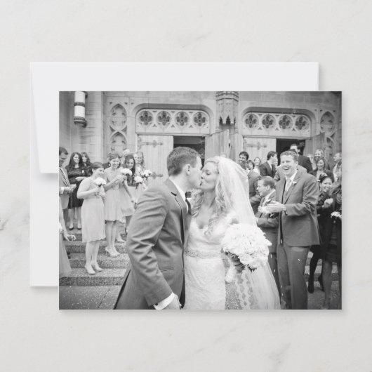 Waterverf Blauw en Wit Hydrangea Crest Foto Bedankkaart (Achterkant)