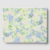 Waterverf Blauw en Wit Hydrangea Crest Gastenboek (Achterkant)