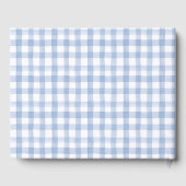 Waterverf Blauw en Wit Hydrangea Crest Gingham Gastenboek (Achterkant)