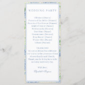 Waterverf Blauw en Wit Hydrangea Crest Programma (Achterkant)