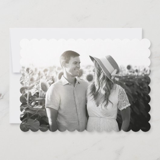 Waterverf Blauw en Wit Hydrangea Crest Save The Date (Achterkant)