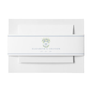 Waterverf Blauw en Wit Hydrangea Crest Uitnodigingen Wikkel