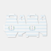 Waterverf Blauw En Wit Kust Bruiloft Bedankdoosjes (Uitgevouwen)