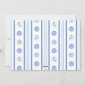 Waterverf blauw en wit Ornament kerstfoto Feestdagenkaart (Achterkant)