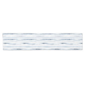 Waterverf blauw en wit streeppatroon korte tafelloper (Horizontaal)