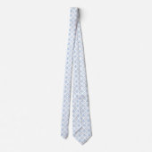 Waterverf blauw en witte halsdoek stropdas (Achterkant)
