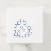 Waterverf Blauw en witte vorm van het hart Fijne v Bedankjes Labels (In situ)