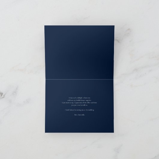 Waterverf Blauw Floral Vrijgezellenfeest Bedankkaart (Binnen)