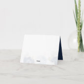 Waterverf Blauw Floral Vrijgezellenfeest Bedankkaart (Achterkant)