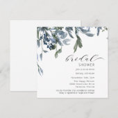 Waterverf Blauw Floral Vrijgezellenfeest Kaart (Voorkant / Achterkant)