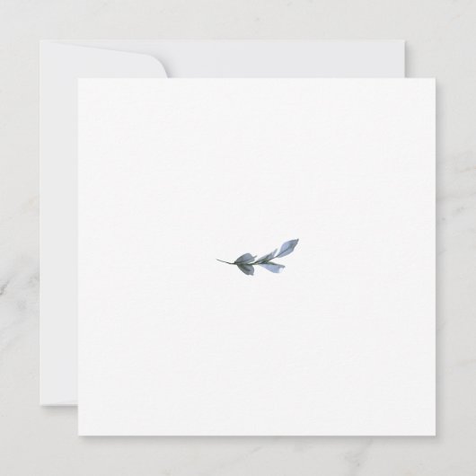 Waterverf Blauw Floral Vrijgezellenfeest Kaart (Achterkant)