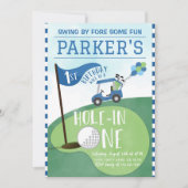 Waterverf Blauw Gat In Een Golf 1e Verjaardag Kaart (Voorkant)