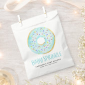 Waterverf Blauw Geglazuurde Donut Baby Sprinkle Bedankzakje (Geknipt)