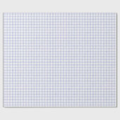 Waterverf Blauw Gingham Cadeaupapier (Vlak)