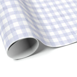 Waterverf Blauw Gingham Cadeaupapier