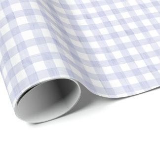 Waterverf Blauw Gingham Cadeaupapier