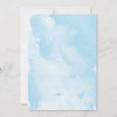 Waterverf blauw goud glitter boy baby sprinkle kaart (Achterkant)