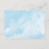 Waterverf blauw goud glitter witte boeken babyjong informatiekaartje (Achterkant)