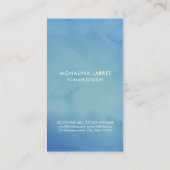 Waterverf blauw | Goud-handleiding voor menselijk  Visitekaartje (Achterkant)