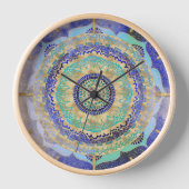 Waterverf Blauw Goud Mandala (Voorkant)