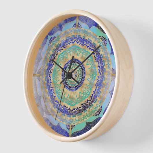 Waterverf Blauw Goud Mandala (Hoek)