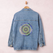 Waterverf Blauw Goud Mandala Denim Jacket (Hangar)