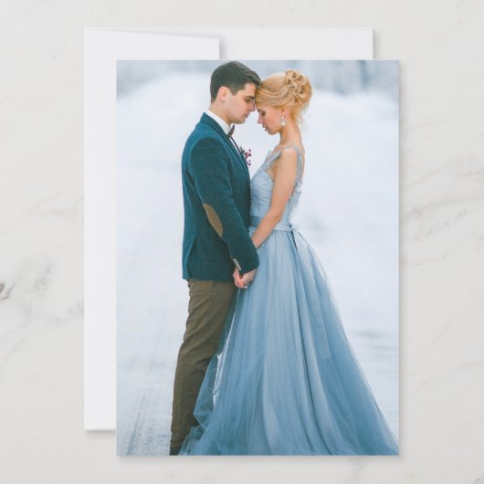 Waterverf Blauw Goud Marmer Agaat Geode Foto Save The Date (Achterkant)