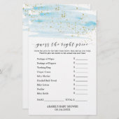 Waterverf Blauw & goud raden de juiste prijs (Voorkant / Achterkant)