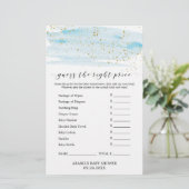 Waterverf Blauw & goud raden de juiste prijs (Staand voorkant)