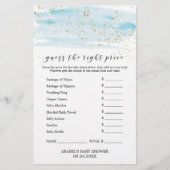 Waterverf Blauw & goud raden de juiste prijs Flyer (Voorkant)