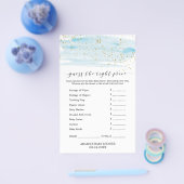 Waterverf Blauw & goud raden de juiste prijs Flyer (Enkel)