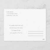 Waterverf Blauw Groen Winter Bessen Kerstmis Feestdagenkaart (Achterkant)