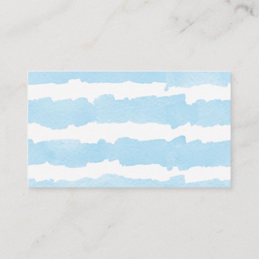 Waterverf blauw hart moderne kaartjes informatiekaartje (Achterkant)