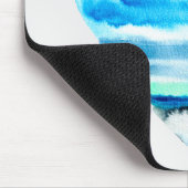 Waterverf blauw hart schattig hart muismat (Hoek)